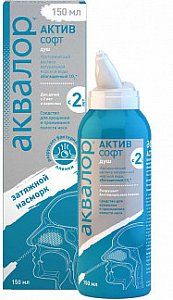 Аквалор Актив софт средство для порошения и промывания носа для детей и взрослых 150 мл