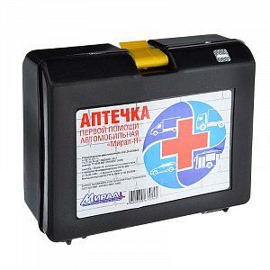 Аптечка автомобильная Мирал-Н пластиковый чемоданчик маленький футляр