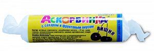 Аскорбинка с сахаром таблетки 25мг 10 шт. крутка Вишня ЭкоФарм