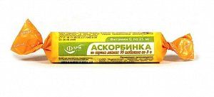Аскорбинка с сахаром таблетки 2,9 г 10 шт. крутка Дыня ЭкоФарм