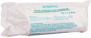 Бинт гипсовый 15 см х 3 м Меридиан