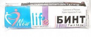Бинт нестерильный 7 м x 14 см New life