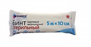 Бинт стерильный 5 м х 10 см Клинса