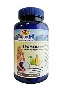 Бромелайн Яблочный вкус таблетки 555 мг 90 шт.