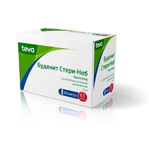 Буденит Стери-Неб суспензия для ингаляций дозированная 0,5 мг/мл ампулы 2 мл 60 шт.