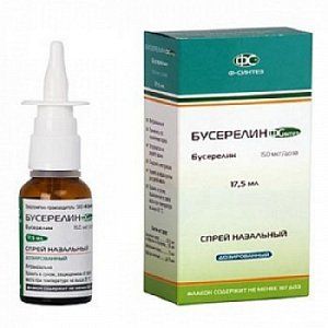 Бусерелин спрей назальный дозированный 150 мкг/доза флакон 17,5 мл