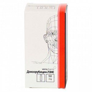 Доксорубицин-ЛЭНС лиофилизат для приготовления раствора для внутрисосудистого и внутрипузырного введения 50 мг (2 мг/мл) флакон 1 шт.