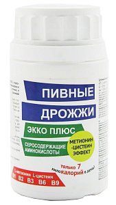 Дрожжи пивные с серосодержащими аминокислотами таблетки 60 шт. Экко плюс (БАД)