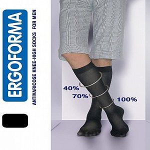 Ergoforma Гольфы 334 р.38-40 Черные с серебряной нитью