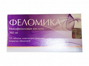 Феломика таблетки кишечнорастворимые покрытые пленочной оболочкой 360 мг 120 шт.