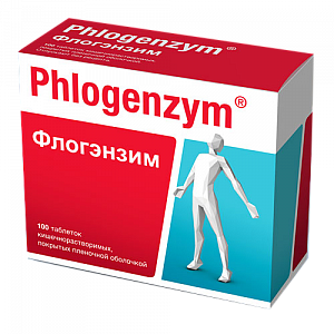 Флогэнзим таблетки кишечнорастворимые покрытые пленочной оболочкой 100 шт.