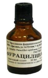 Фурацилин раствор для местного и наружного применения спиртовой 1:1500 флакон 10 мл