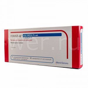 Гонал-Ф раствор для подкожного введения 33 мкг/0,75 мл (450 МЕ) в шприц-ручке 1 шт. в комплекте с одноразовами иглами для инъекций 12 шт.