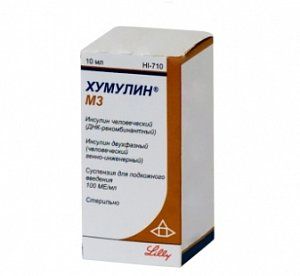 Хумулин МЗ суспензия для подкожного введения 100 МЕ/мл флакон 10 мл