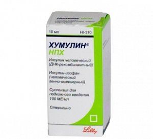 Хумулин НПХ суспензия для подкожного введения 100 МЕ/мл флакон 10 мл