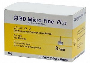 Иглы Micro-Fine+ 30G 0,3х8 мм 100 шт.
