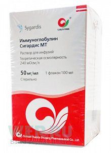 Иммуноглобулин Сигардис МТ раствор для ифузий 50 мг/мл флакон 100 мл