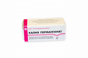 Калия перманганат порошок для приготовления раствора для местного и наружного применения 3 г Татхимфармпрепараты