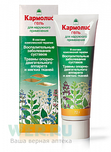 Кармолис гель для местного и наружного применения 72 г