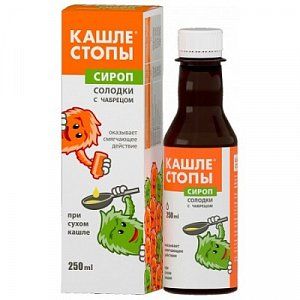 Кашлестопы сироп Солодки с чабрецом при сухом кашле 100 мл (БАД)