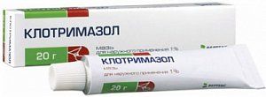 Клотримазол мазь для наружного применения 1% туба 20 г Вертекс