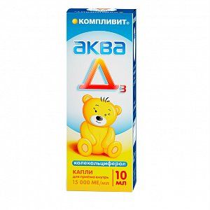 Компливит Аква Д3 капли для приема внутрь 15000 МЕ/мл флакон 10 мл