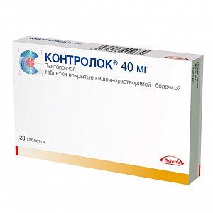 Контролок таблетки покрытые кишечнорастворимой оболочкой 40 мг 28 шт.