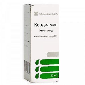 Кордиамин капли для приема внутрь 25% флакон 25 мл Татхимфармпрепараты