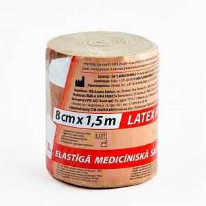 Lauma Бинт эластичный 8 смх1,5 м