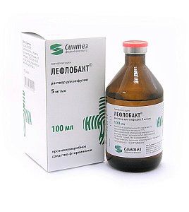 Лефлобакт раствор для инфузий 5 мг/мл флакон 100 мл