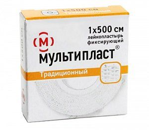 Лейкопластырь 1 см х 500 см Мультипласт
