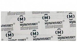 Лейкопластырь бактерицидный 2,3 см х 7,2 см сильной фиксации Мультипласт