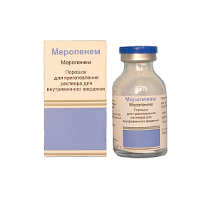 Меропенем порошок для приготовления раствора для внутривенного введения 0,5 г флакон 1 шт. Биофарм Индия М.Дж.Биофарм Пвт. Лтд