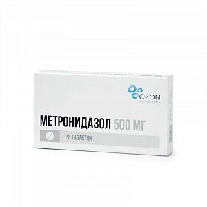 Метронидазол таблетки 500 мг 20 шт. Озон