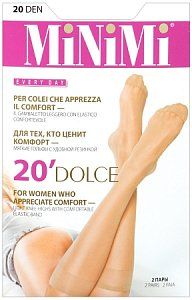MiNiMi Гольфы Dolce 20 Den 2 пары Caramello