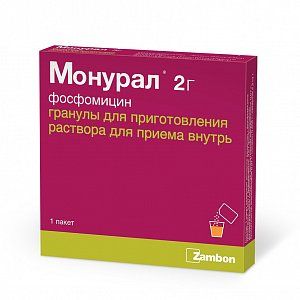 Монурал гранулы для приготовления раствора для приема внутрь пакет 2 г 1 шт.