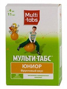 Мульти-табс Юниор таблетки жевательные 30 шт. фруктовый вкус