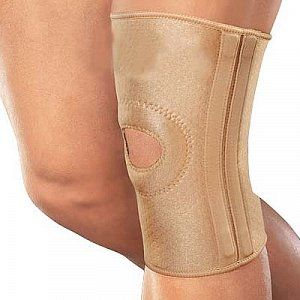 Orlett Бандаж на колено эластичный L с отверстием и спиральными ребрами RKN-103(M)