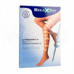 RelaxSan Чулки на резинке 70 Den р.2 телесный